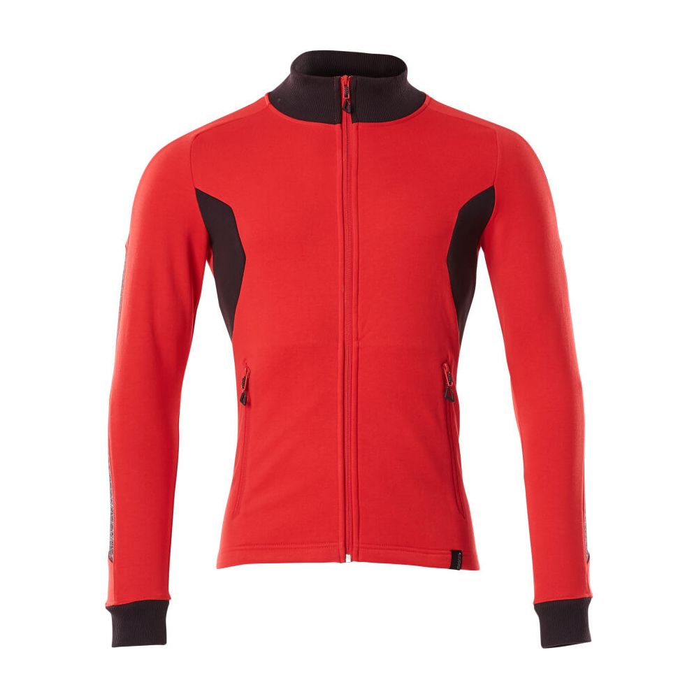 Mascot Zip-Up Sweatshirt Warm-Soft 18484-962 Front #colour_traffic-red-black
