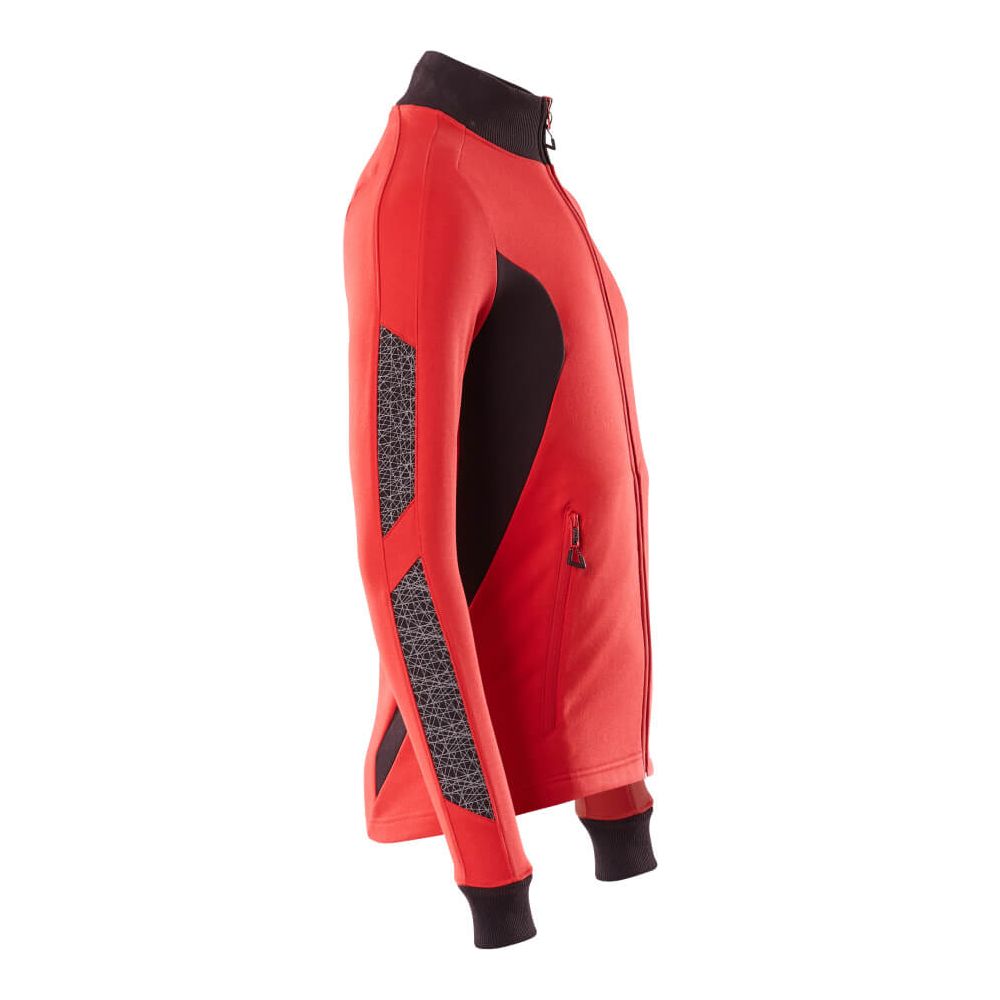 Mascot Zip-Up Sweatshirt Warm-Soft 18484-962 Left #colour_traffic-red-black