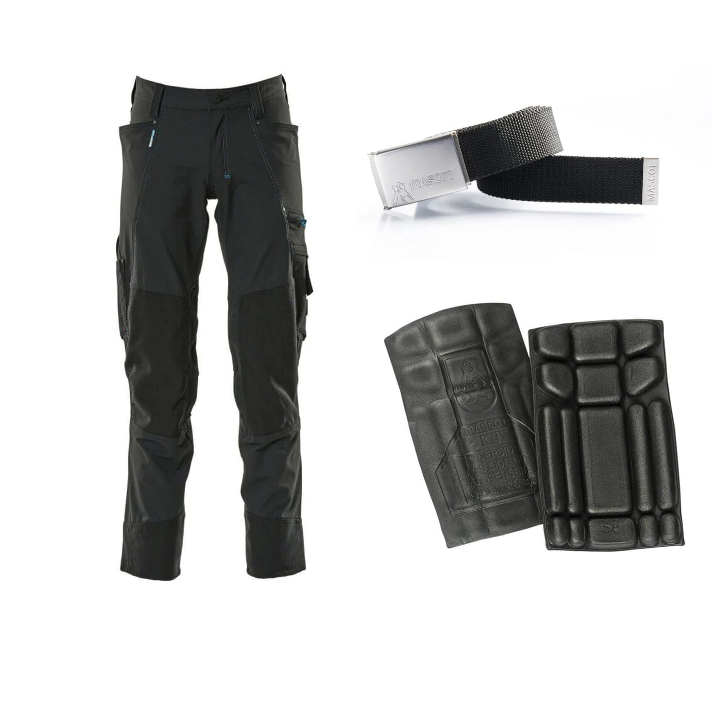 Mascot Special Offer 17179-311 Advanced Trousers Pack - 4-Way-Stretch Trousers + Belt + Knee Pads