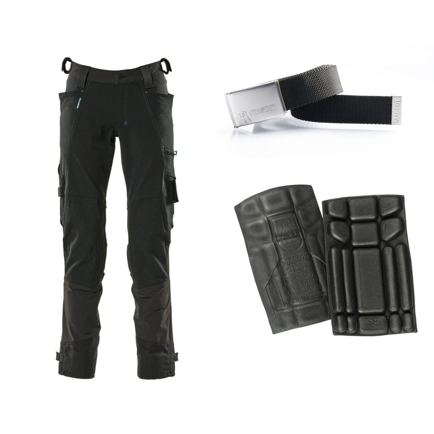 Mascot Special Offer 17079-311 Advanced Trousers Pack - Stretch Kneepad-Pocket Trousers + Belt + Knee Pads