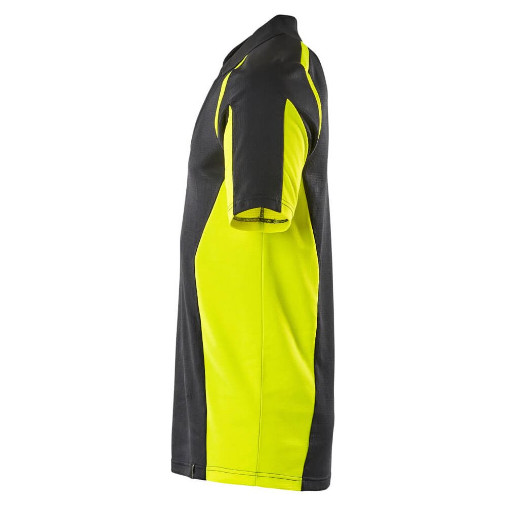 Mascot Hi-Vis Stretch Polo Shirt 22083-771 Right #colour_black-hi-vis-yellow