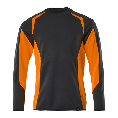 Mascot Hi-Vis Stretch Sweatshirt 22084-781 Front #colour_dark-navy-blue-hi-vis-orange