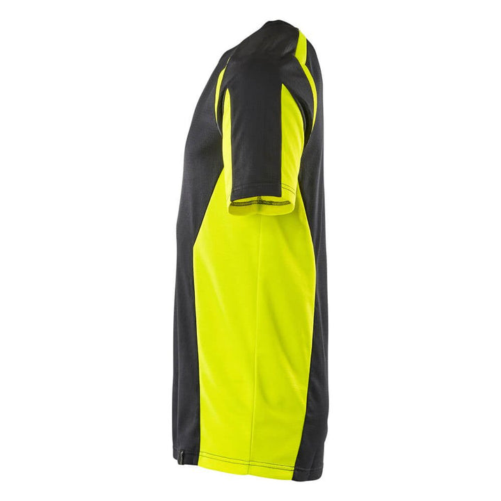 Mascot Hi-Vis Stretch T-Shirt 22082-771 Right #colour_black-hi-vis-yellow