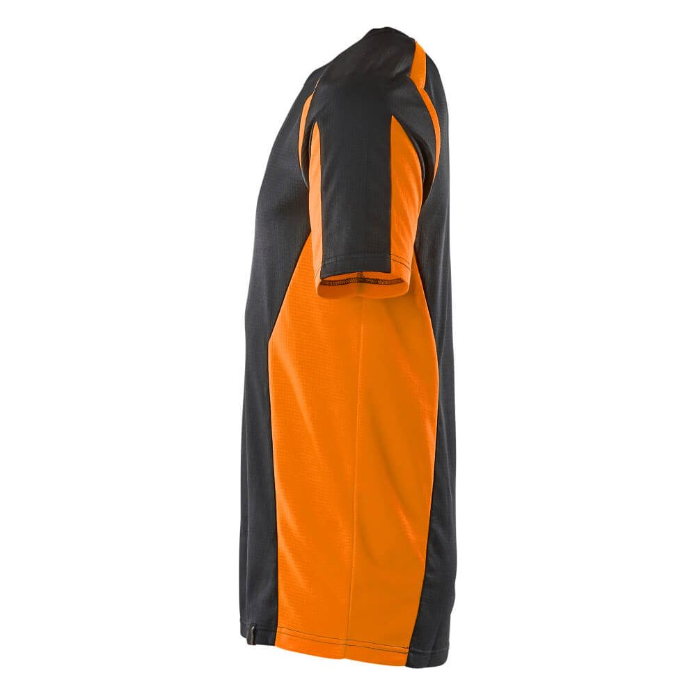 Mascot Hi-Vis Stretch T-Shirt 22082-771 Right #colour_dark-navy-blue-hi-vis-orange