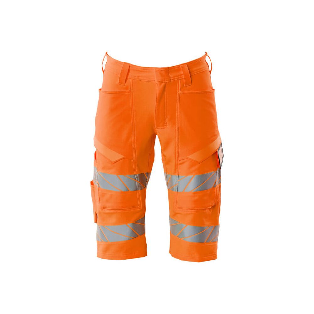 Mascot Hi Vis Lightweight Stretch Shorts 19249-510 Front #colour_hi-vis-orange