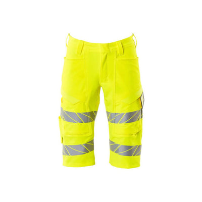 Mascot Hi Vis Lightweight Stretch Shorts 19249-510 Front #colour_hi-vis-yellow