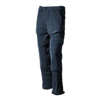 Mascot Lightweight Durable Stretch Trousers with Knee Pad Pockets 22279-605 Front #colour_dark-navy-blue