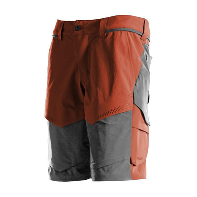 Mascot Lightweight Stretch Shorts with Optional Holster Pockets 22149-605 Front #colour_autumn-red-stone-grey