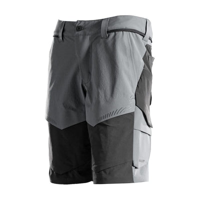 Mascot Lightweight Stretch Shorts with Optional Holster Pockets 22149-605 Front #colour_stone-grey-black