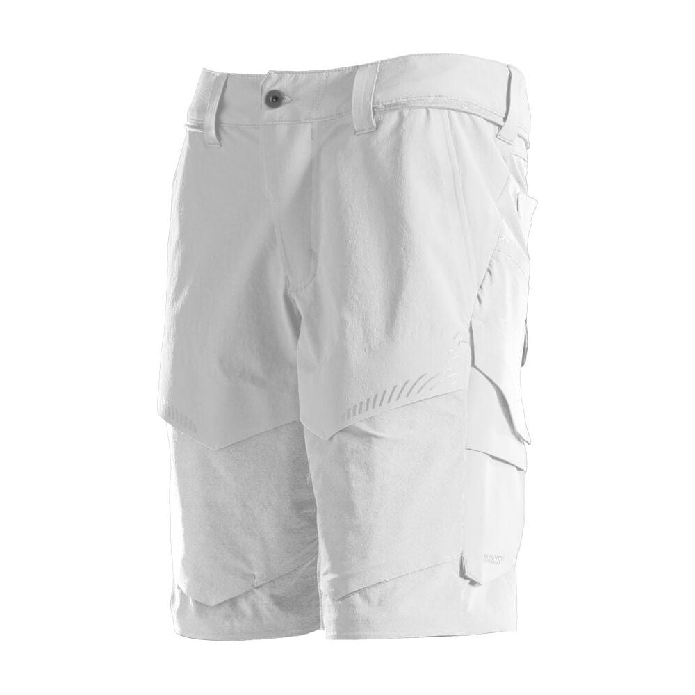 Mascot Lightweight Stretch Shorts with Optional Holster Pockets 22149-605 Front #colour_white