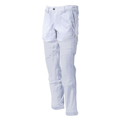 Mascot Painters Kneepad Pocket Stretch Trousers 22079-605 Front #colour_white