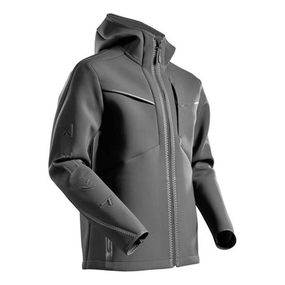 Mascot Softshell Jacket with Hood 22086-662 Front #colour_stone-grey