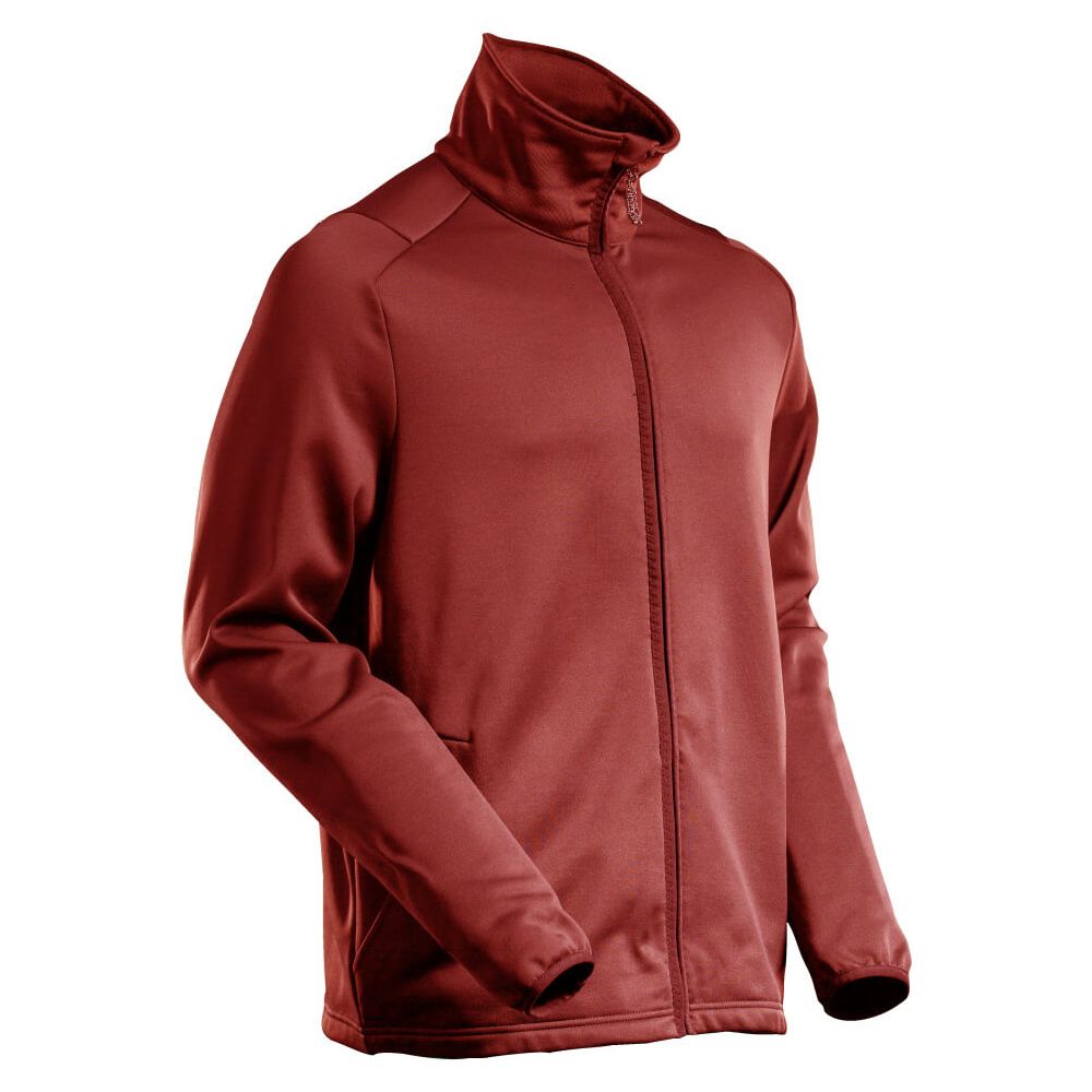 Mascot Water Resistant Fleece with Zipper 22585-608 Front #colour_autumn-red