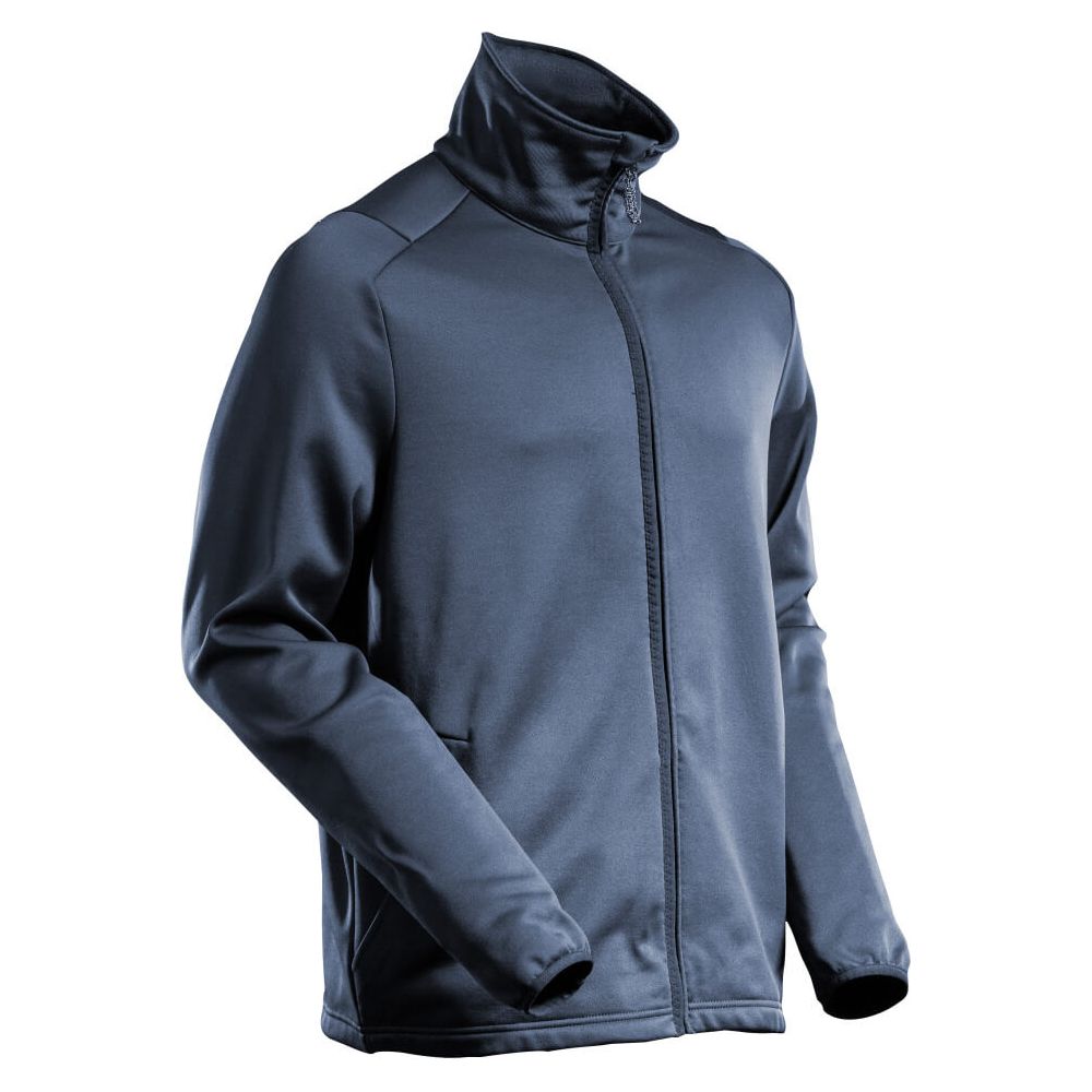 Mascot Water Resistant Fleece with Zipper 22585-608 Front #colour_dark-navy-blue