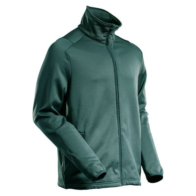 Mascot Water Resistant Fleece with Zipper 22585-608 Front #colour_forest-green