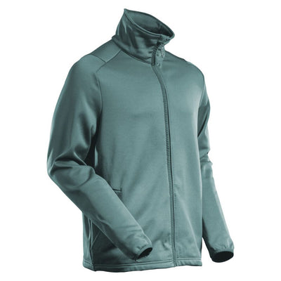 Mascot Water Resistant Fleece with Zipper 22585-608 Front #colour_light-forest-green