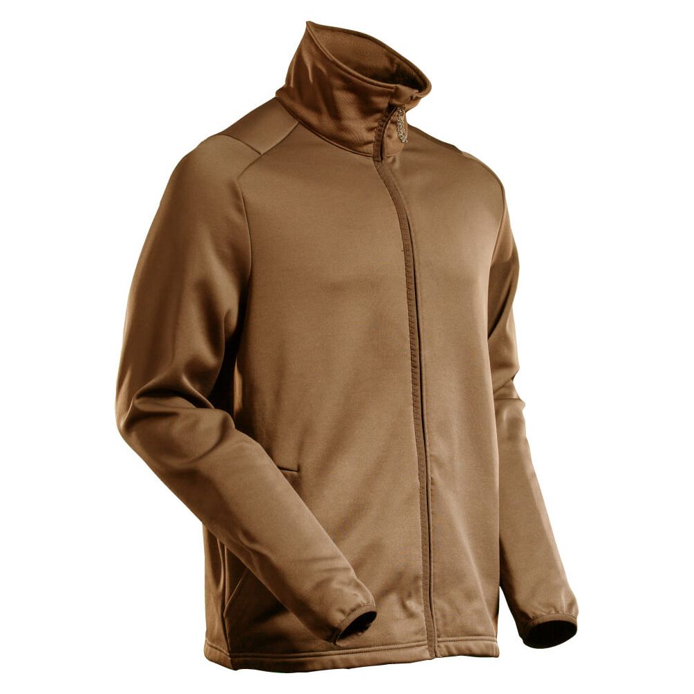 Mascot Water Resistant Fleece with Zipper 22585-608 Front #colour_nut-brown