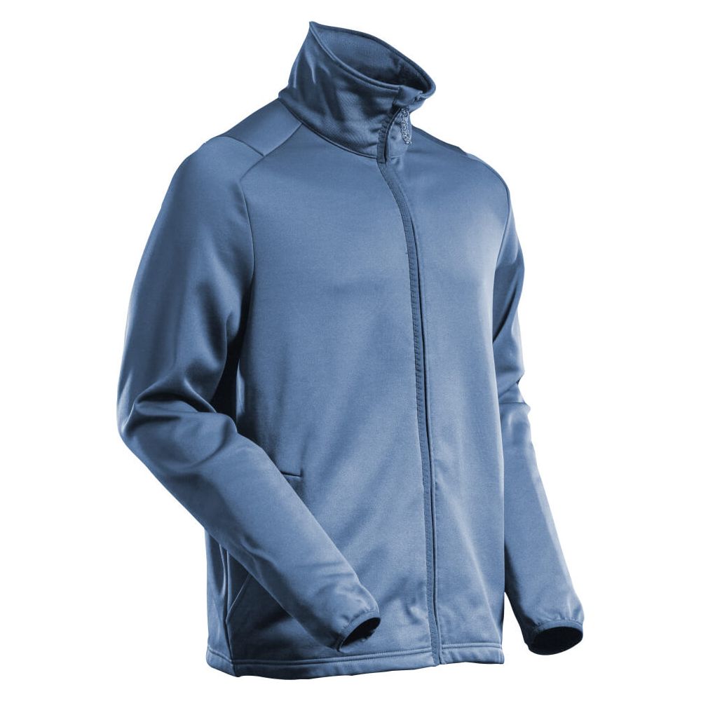 Mascot Water Resistant Fleece with Zipper 22585-608 Front #colour_stone-blue