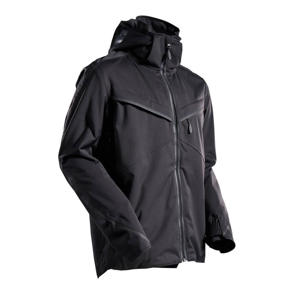 Mascot Waterproof Outer Shell Rain Jacket 22001-657 Front #colour_black