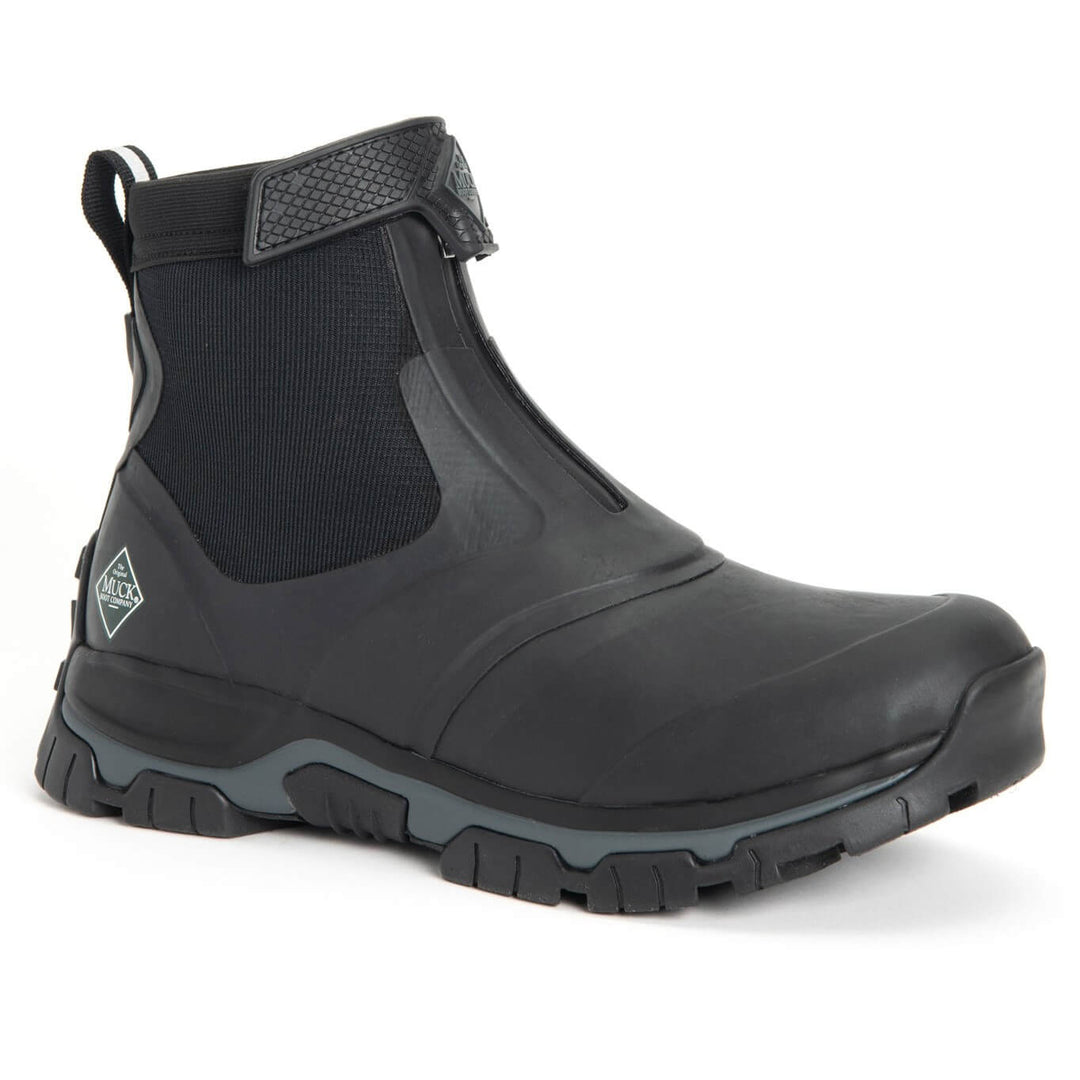 Muck Boots Apex Mid Zip Wellies Black/Dark Shadow 1#colour_black-dark-shadow