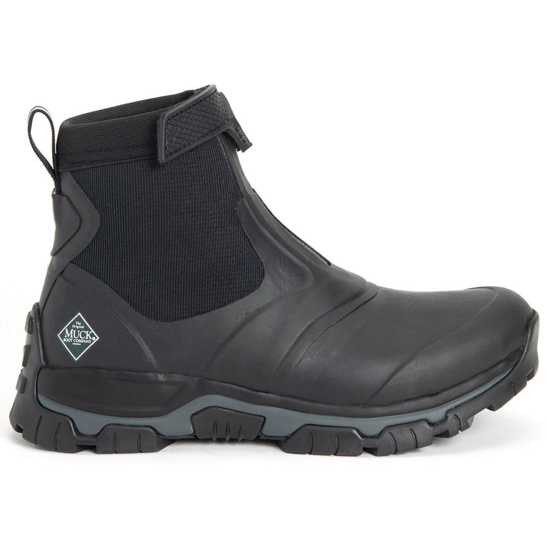 Muck Boots Apex Mid Zip Wellies Black/Dark Shadow 6#colour_black-dark-shadow