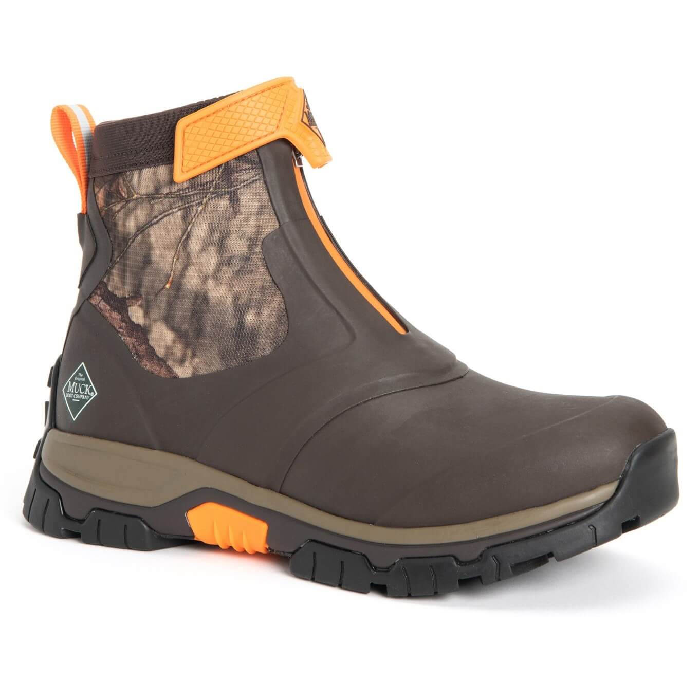 Muck Boots Apex Mid Zip Wellies Brown/MOCT Camo 1#colour_brown-moct-camo