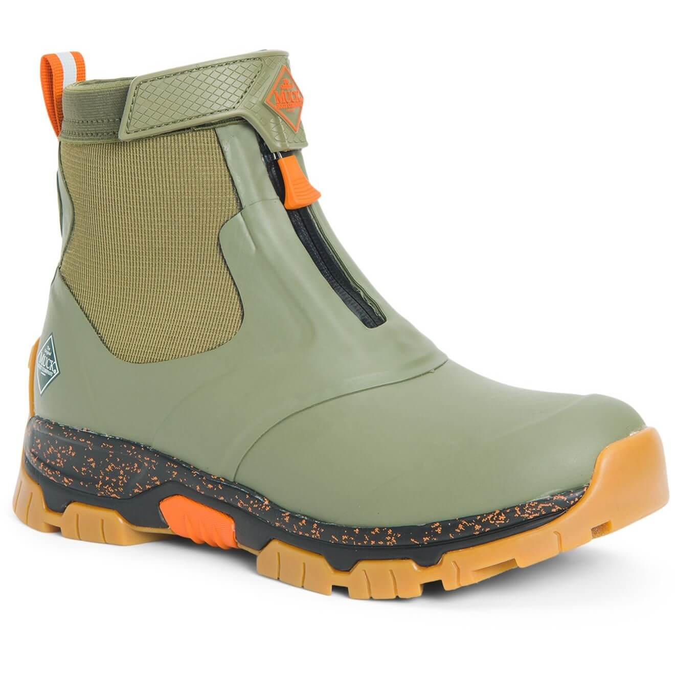 Muck Boots Apex Mid Zip Wellies Olive 1#colour_olive-green
