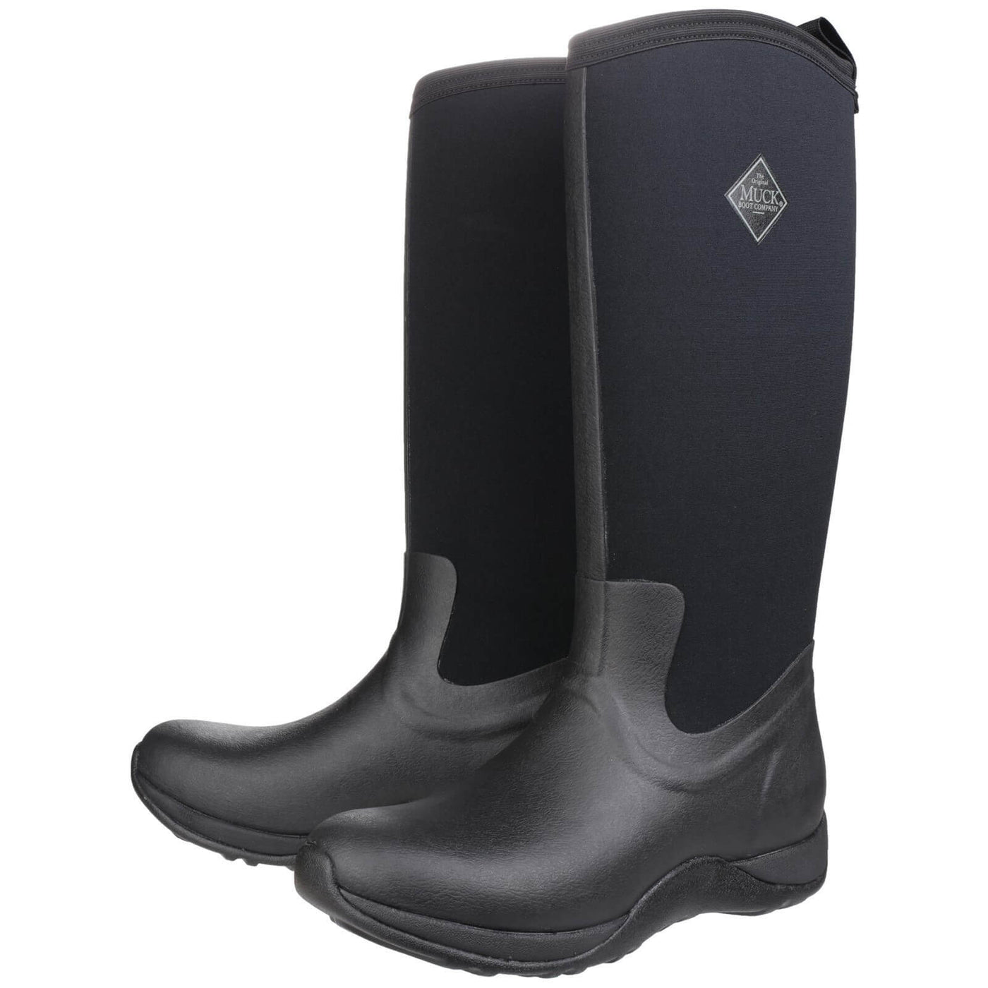 Muck Boots Arctic Adventure Pull On Wellies Black 6#colour_black