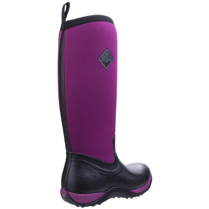 Muck Boots Arctic Adventure Pull On Wellies Black/Maroon 2#colour_black-maroon