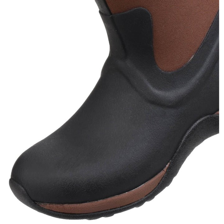 Muck Boots Arctic Adventure Pull On Wellies Black/Tan 7#colour_black-tan