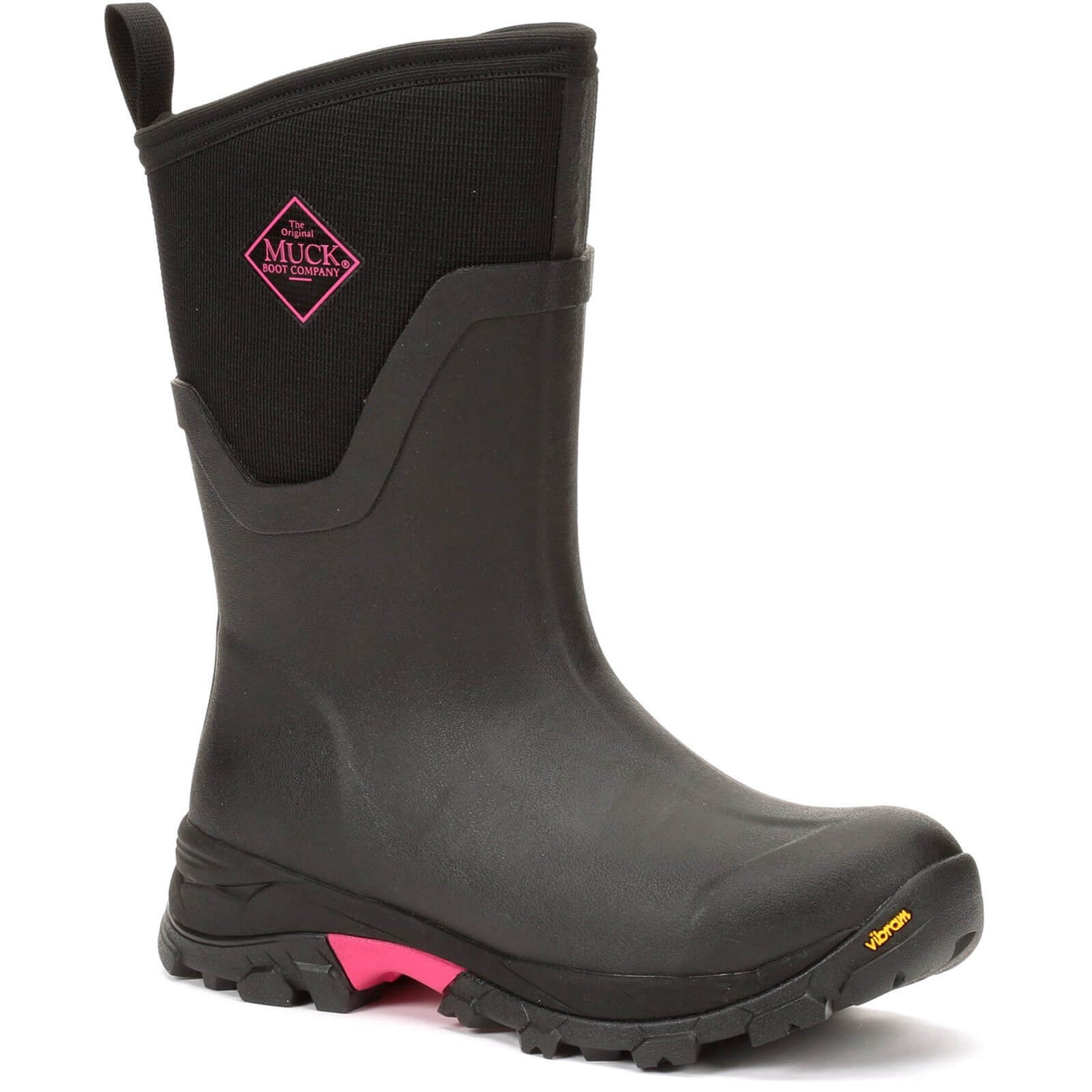 Muck Boots Arctic Ice Mid Boots Black/Pink 1#colour_black-pink