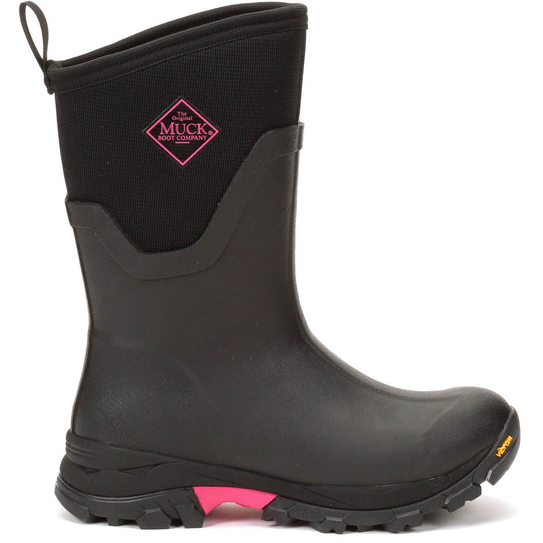 Muck Boots Arctic Ice Mid Boots Black/Pink 5#colour_black-pink