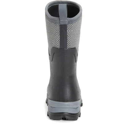 Muck Boots Arctic Ice Mid Wellies Black/Grey Geometric 2#colour_black-grey-geometric