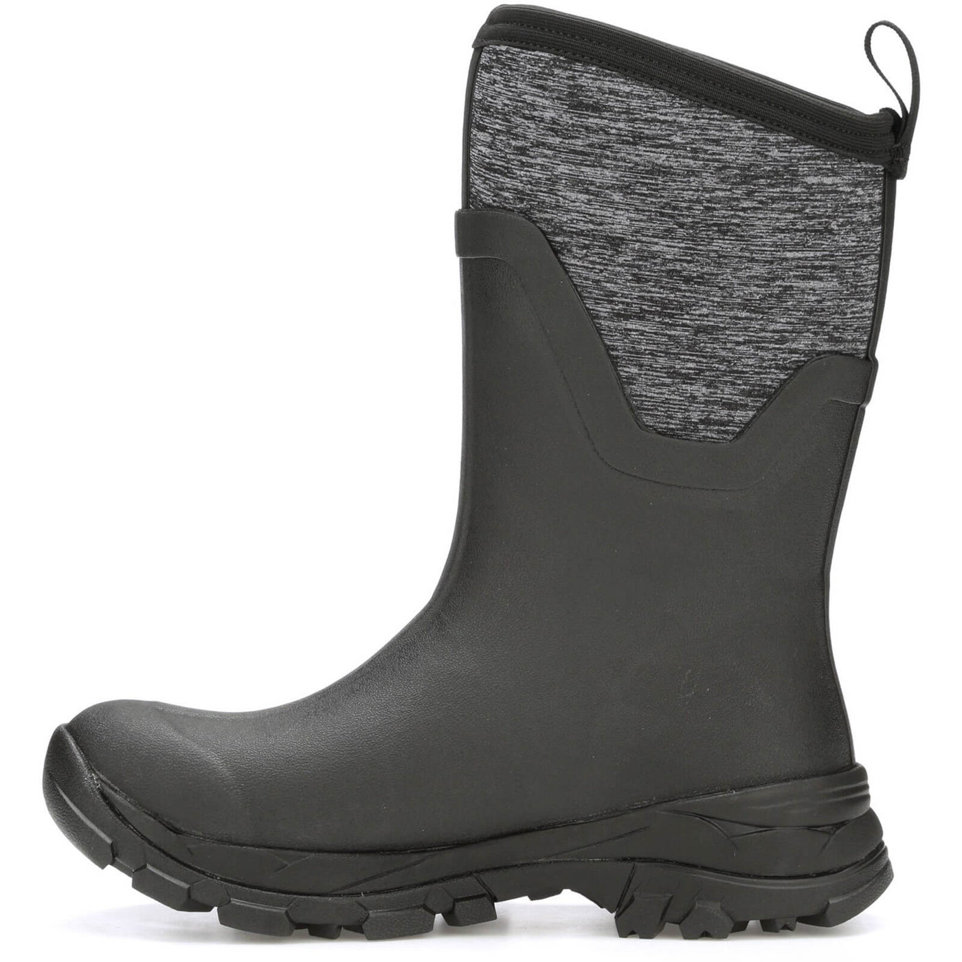 Muck Boots Arctic Ice Mid Wellies Black/Jersey Heather 7#colour_black-jersey-heather
