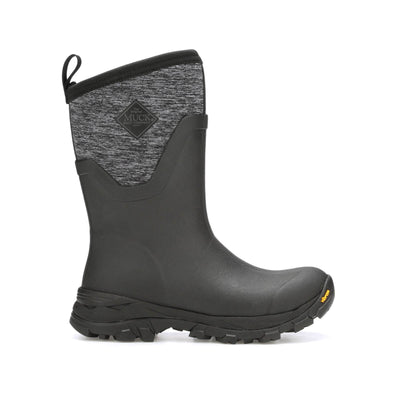 Muck Boots Arctic Ice Mid Wellies Black/Jersey Heather 8#colour_black-jersey-heather