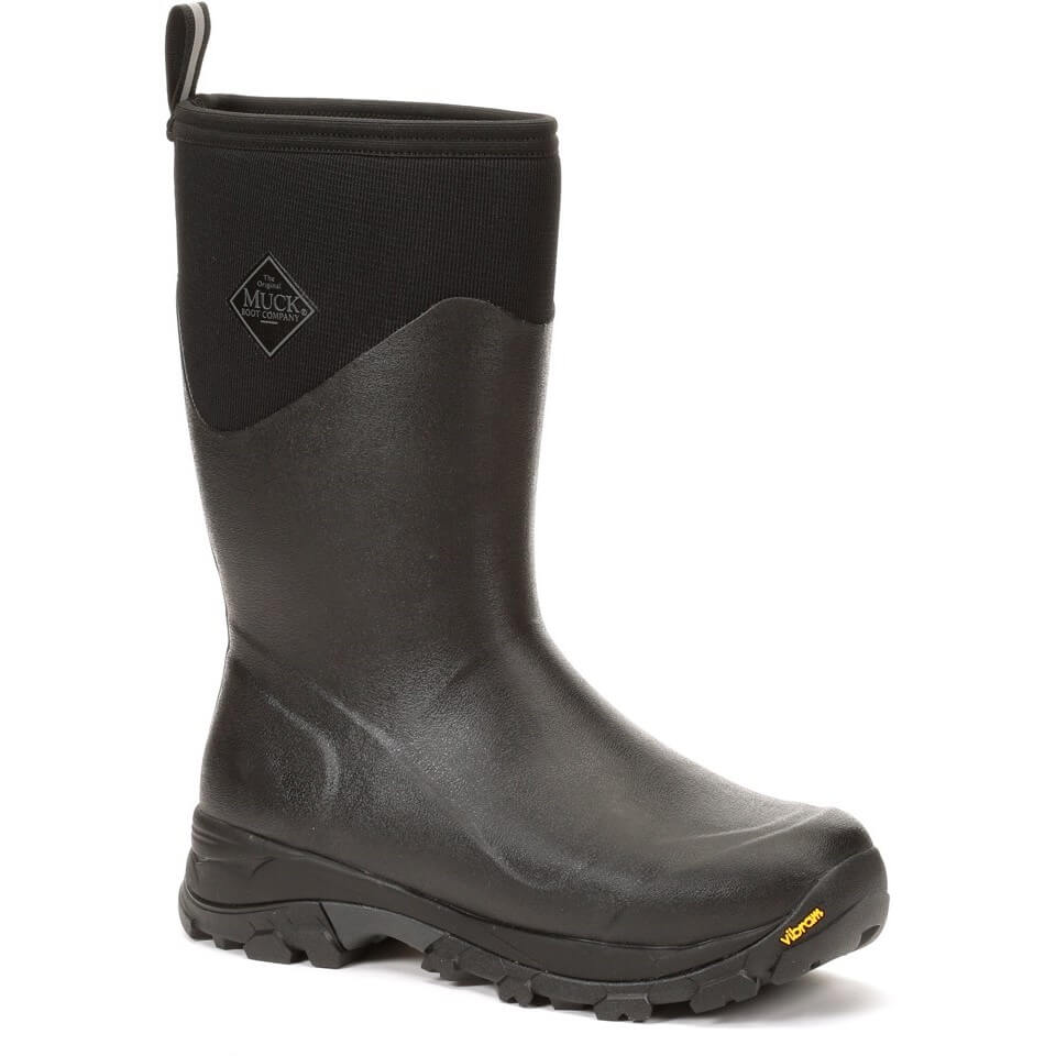 Muck Boots Arctic Ice Mid Wellington Boots Black 1#colour_black