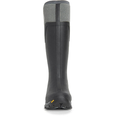 Muck Boots Arctic Ice Tall Wellington Boots Black/Grey Geometric 3#colour_black-grey-geometric