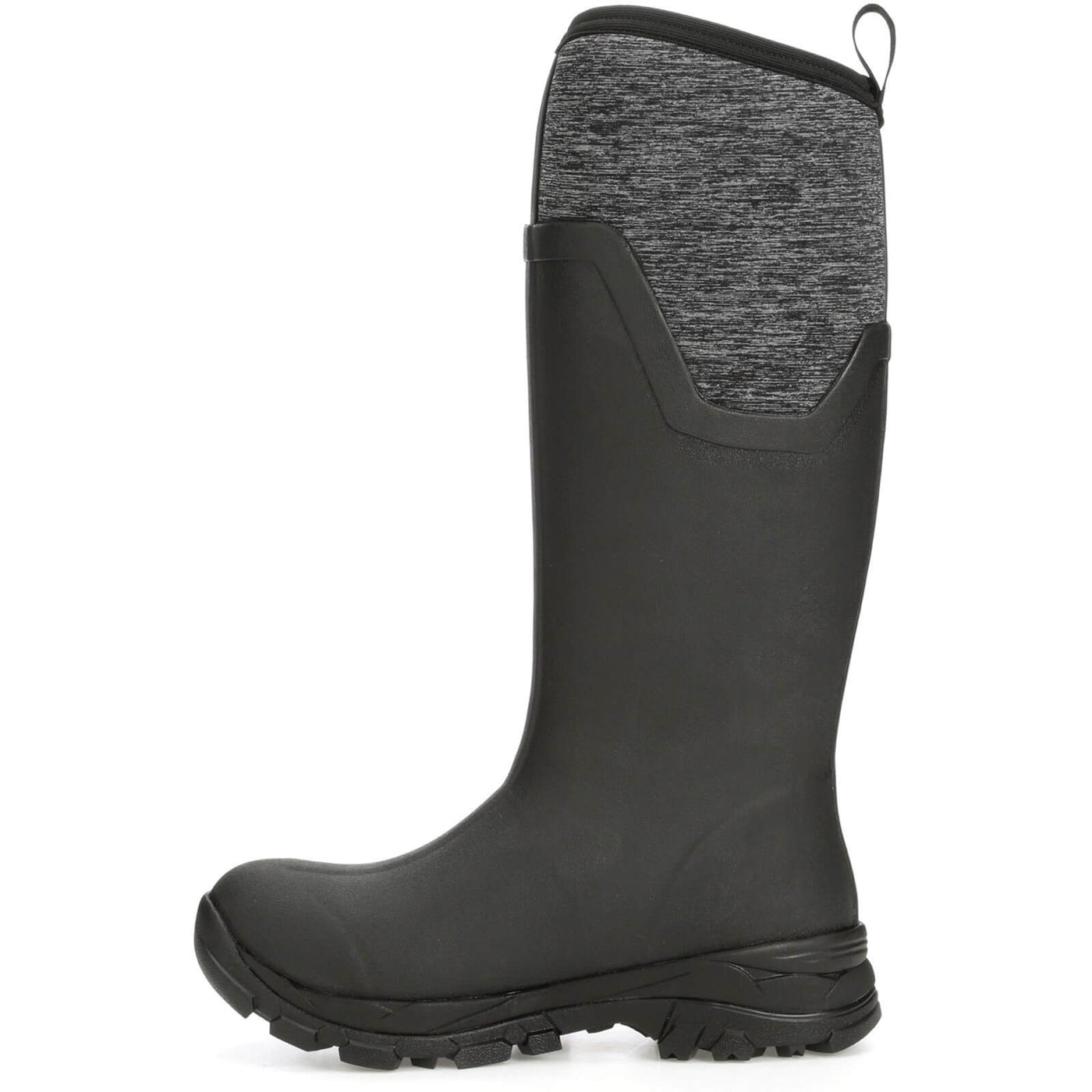 Muck Boots Arctic Ice Tall Wellington Boots Black/Jersey Heather 7#colour_black-jersey-heather
