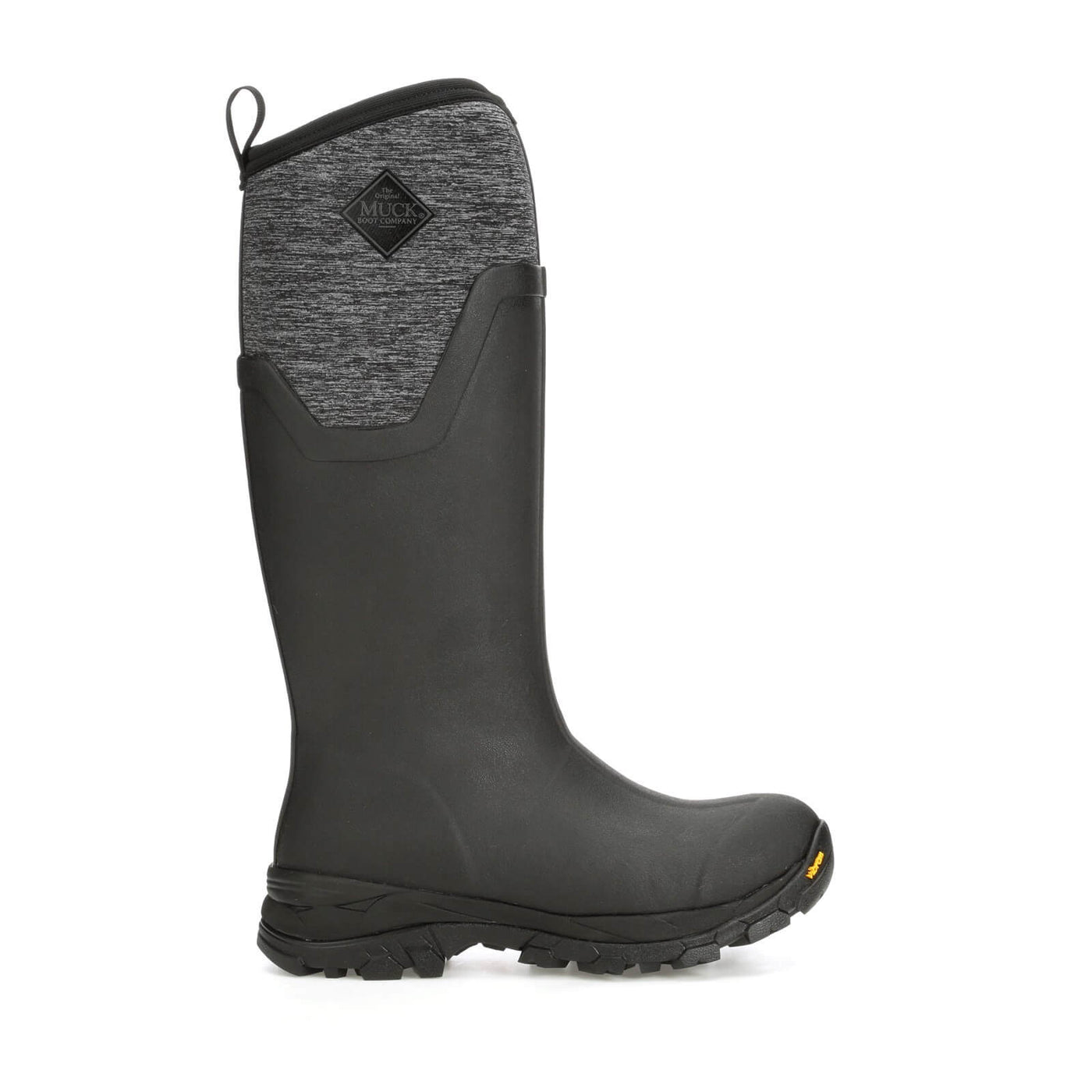 Muck Boots Arctic Ice Tall Wellington Boots Black/Jersey Heather 8#colour_black-jersey-heather
