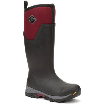 Muck Boots Arctic Ice Tall Wellington Boots Black/Maroon 1#colour_black-maroon