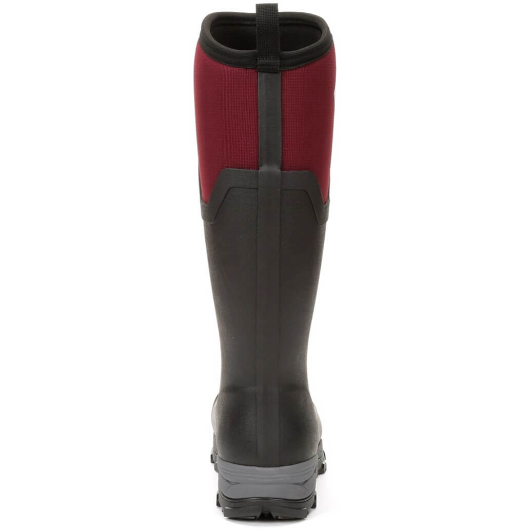 Muck Boots Arctic Ice Tall Wellington Boots Black/Maroon 2#colour_black-maroon