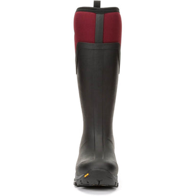 Muck Boots Arctic Ice Tall Wellington Boots Black/Maroon 3#colour_black-maroon