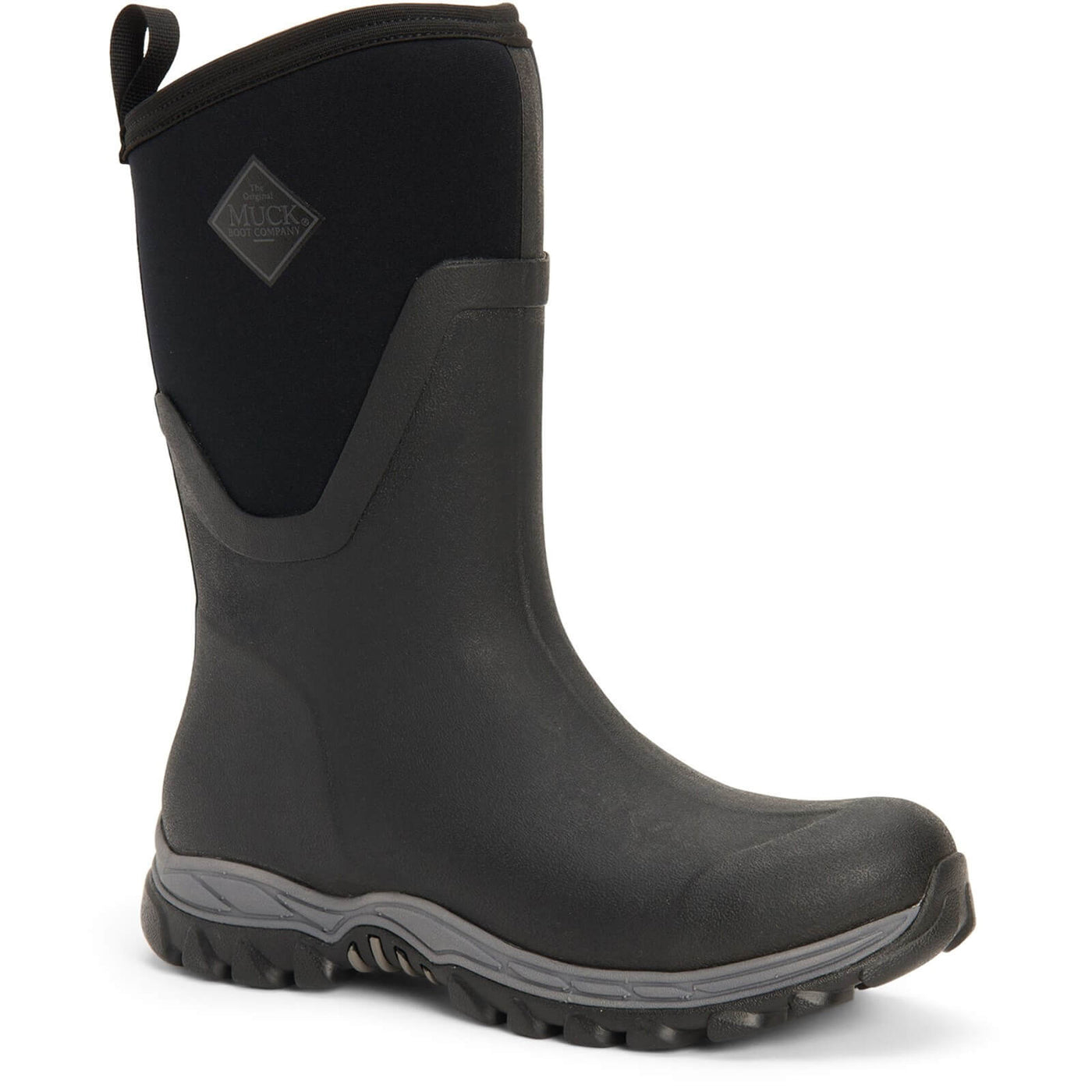 Muck Boots Arctic Sport Mid Pull On Wellington Boots Black 1#colour_black