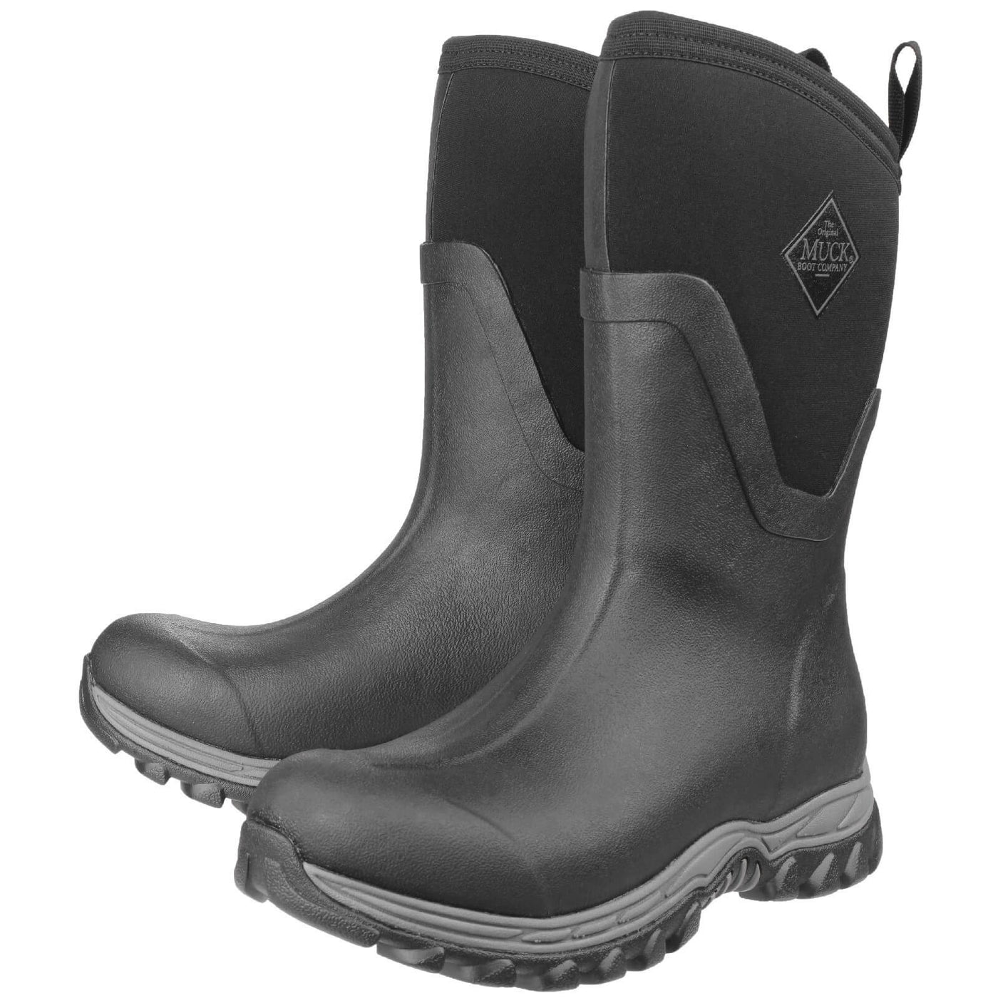 Muck Boots Arctic Sport Mid Pull On Wellington Boots Black 6#colour_black
