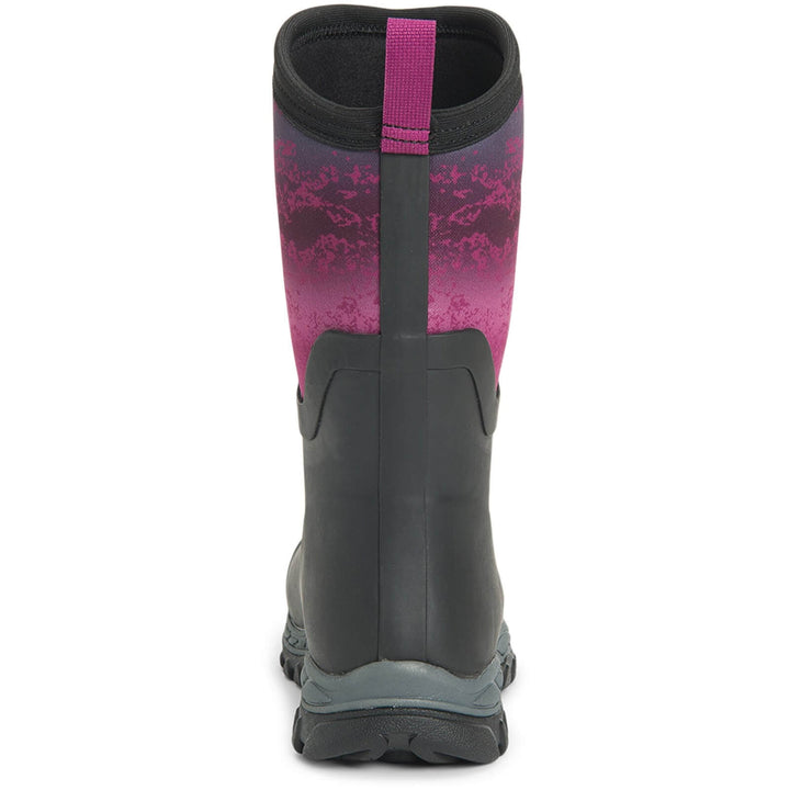 Muck Boots Arctic Sport Mid Pull On Wellington Boots Black/Magenta 2#colour_black-magenta