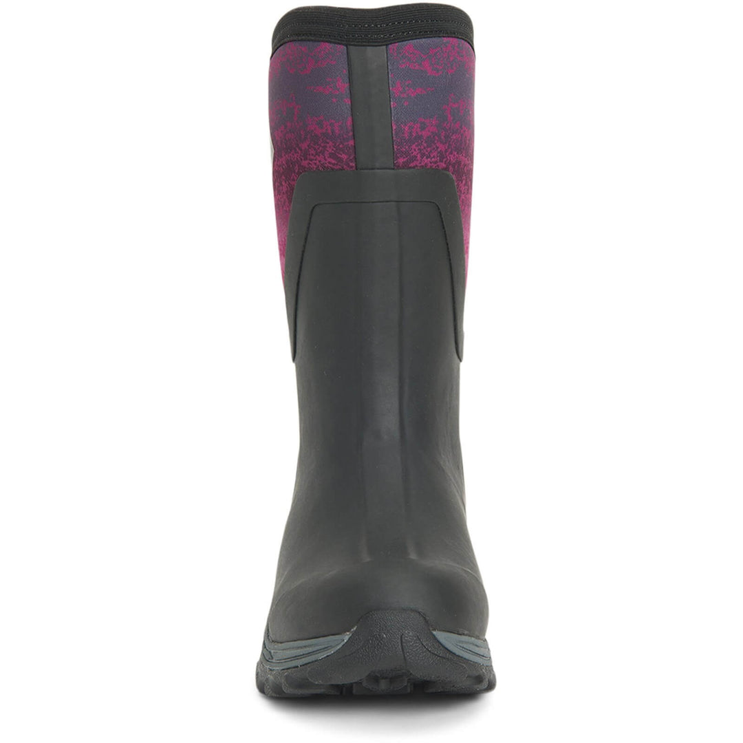 Muck Boots Arctic Sport Mid Pull On Wellington Boots Black/Magenta 3#colour_black-magenta