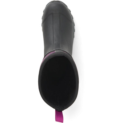 Muck Boots Arctic Sport Mid Pull On Wellington Boots Black/Magenta 6#colour_black-magenta