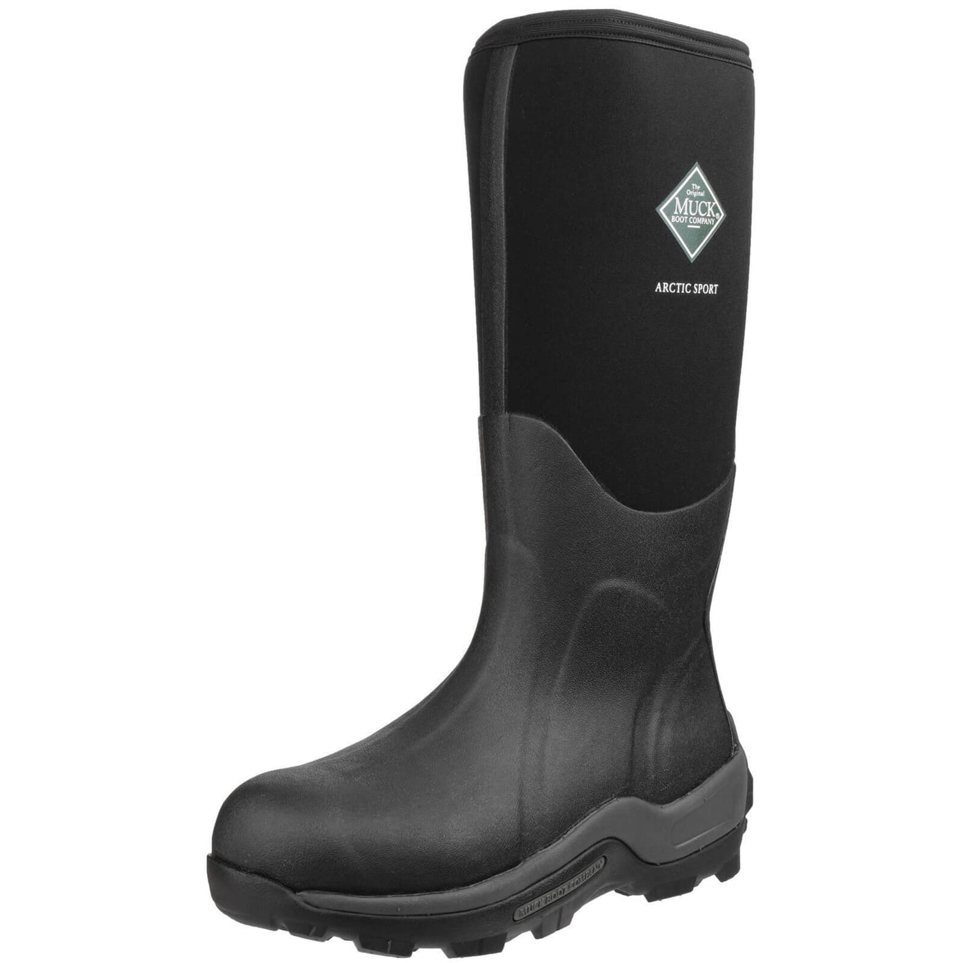 Muck Boots Arctic Sport Pull On Wellington Boots Black/Black 6#colour_black-black
