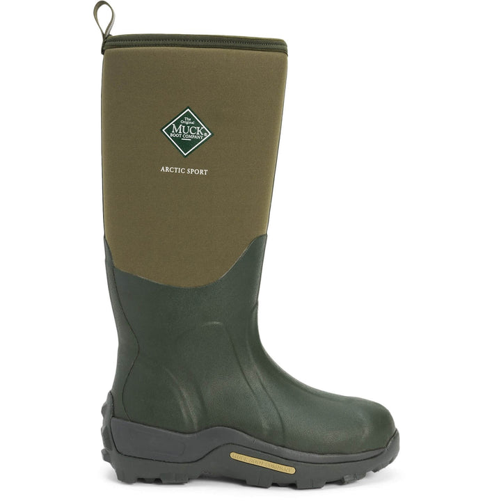 Muck Boots Arctic Sport Pull On Wellington Boots Moss/Moss 5#colour_moss-moss