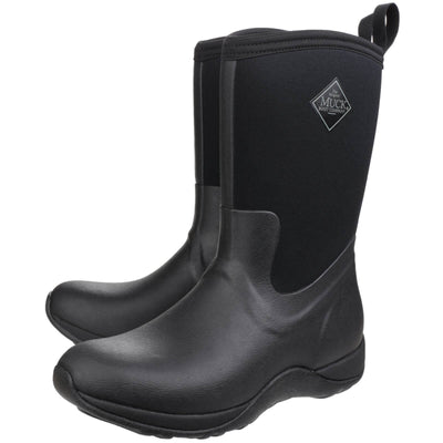 Muck Boots Arctic Weekend Pull On Wellington Boots Black 6#colour_black